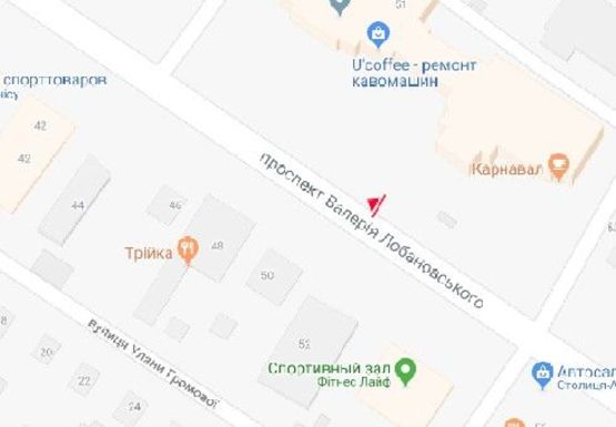 Схема рекламной плоскости по адресу В. Лобановского пр., 51 (BackLit)