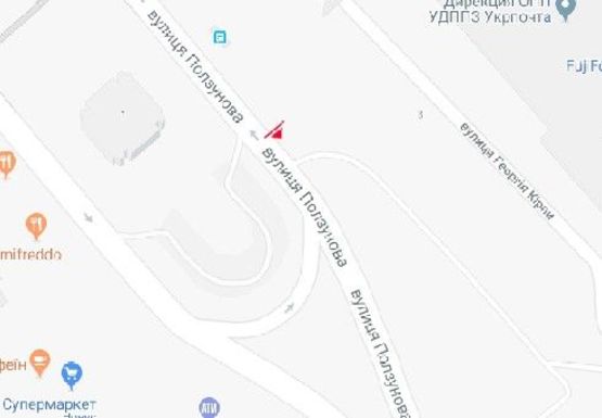 Схема рекламной плоскости по адресу Ползунова ул. (BackLit)