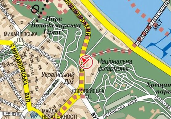 Схема рекламной плоскости по адресу Владимирский спуск, 180м до Филармонии