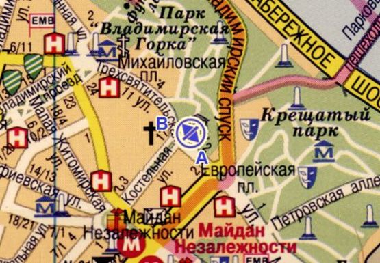 Схема рекламной плоскости по адресу Трехсвятительская ул., 4