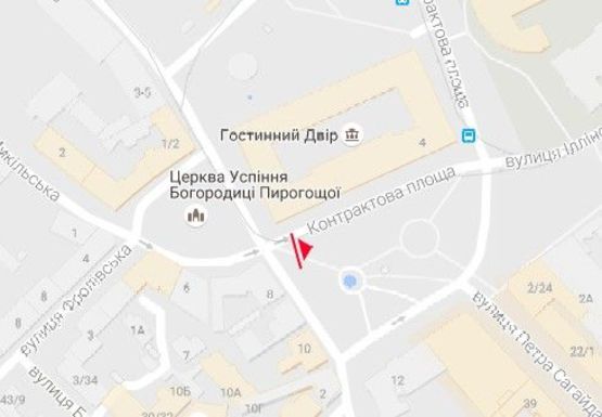 Схема рекламной плоскости по адресу Контрактовая пл., 9