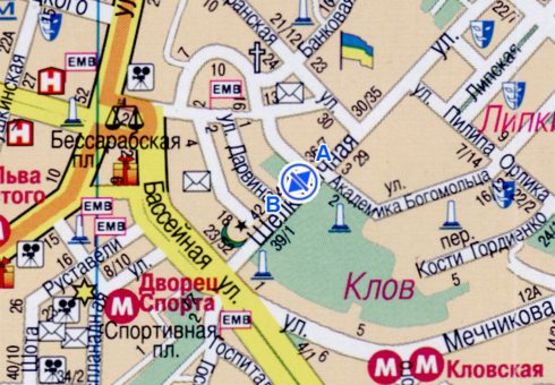 Схема рекламной плоскости по адресу Шелковичная ул., 36Д