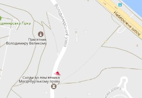 Схема рекламной плоскости по адресу Владимирский спуск