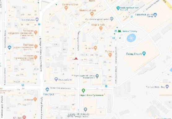 Схема рекламной плоскости по адресу Шота Руставели ул, 34