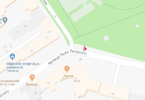 Схема рекламной плоскости по адресу Льва Толстого ул., 35-39 (напротив)