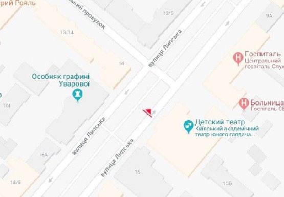 Схема рекламної площини за адресою Липская ул., 15/17