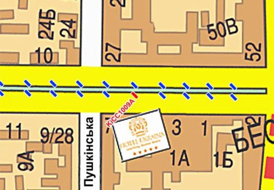 Схема рекламной плоскости по адресу Шевченко б-р
