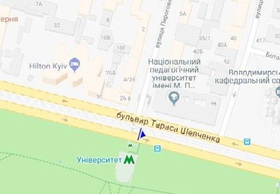 Схема рекламной плоскости по адресу Шевченко б-р