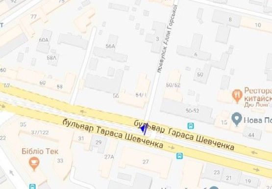 Схема рекламной плоскости по адресу Шевченко б-р