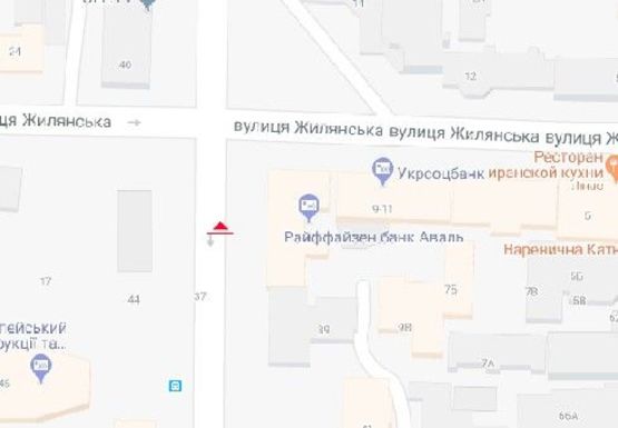 Схема рекламної площини за адресою Антоновича ул., 37/13 (Горького ул.)