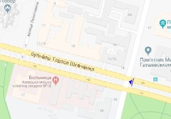 Схема рекламной плоскости по адресу Шевченко б-р.