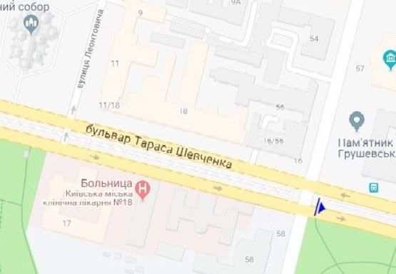 Схема рекламної площини за адресою Шевченко б-р.