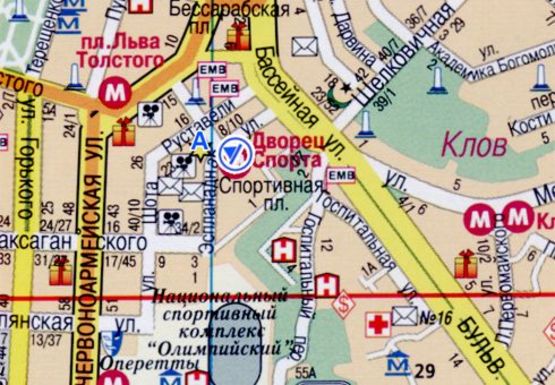 Схема рекламної площини за адресою Спортивная пл.