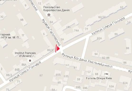 Схема рекламной плоскости по адресу Гончара ул., 80_3