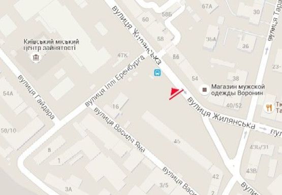 Схема рекламной плоскости по адресу Жилянская ул., 45