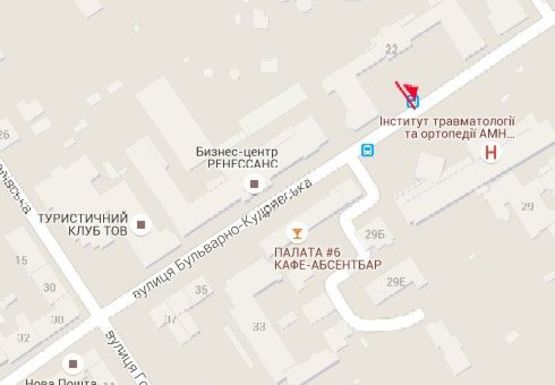 Схема рекламної площини за адресою Бульварно-Кудрявская ул., 22 (бывшая Воровского ул.)