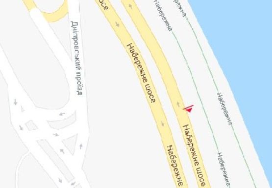 Схема рекламной плоскости по адресу Набережное шоссе