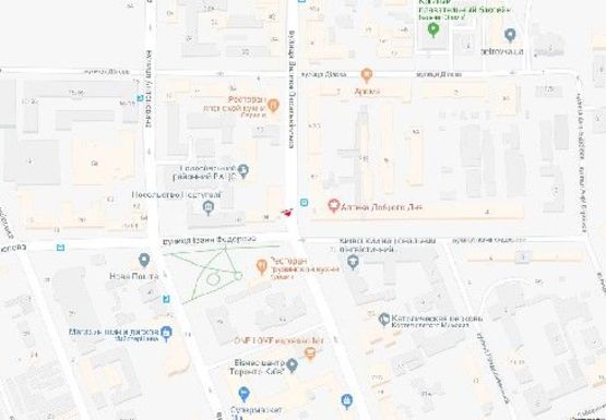 Схема рекламної площини за адресою Большая Васильковская ул., 94