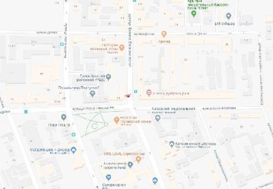 Схема рекламной плоскости по адресу Большая Васильковская ул., 94