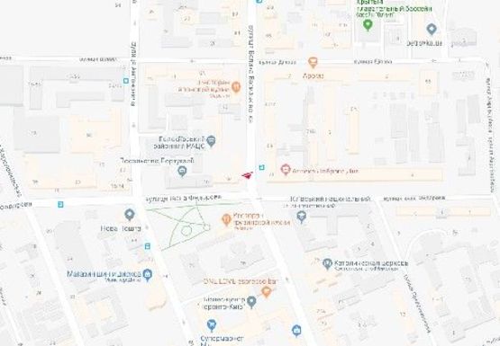 Схема рекламної площини за адресою Большая Васильковская ул., 94