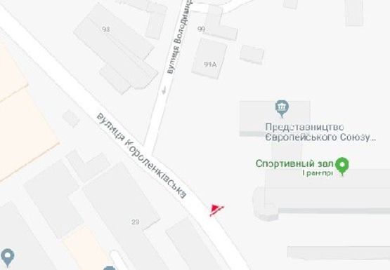 Схема рекламної площини за адресою Короленковская ул., 101