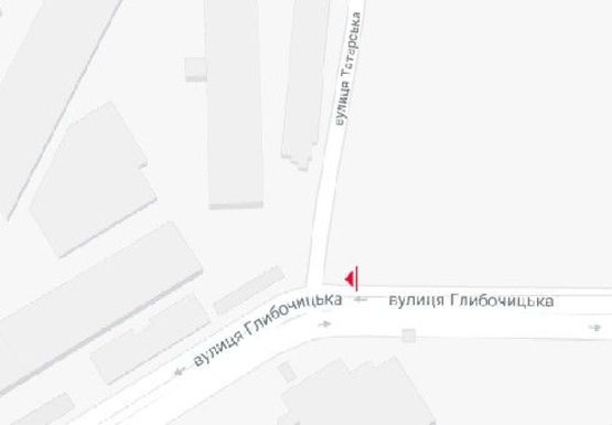 Схема рекламной плоскости по адресу Глыбочицкая ул. - Татарская ул.