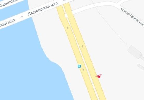 Схема рекламної площини за адресою Днепровская набережная