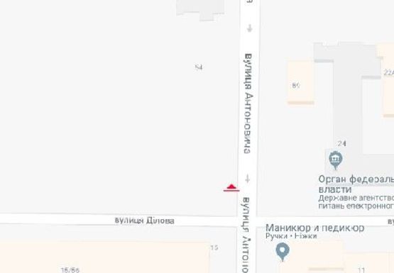 Схема рекламной плоскости по адресу Антоновича ул., 54  (Горького ул.)