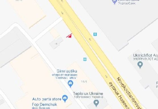 Схема рекламної площини за адресою Новоконстантиновская ул., 15