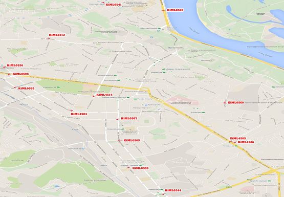 Схема рекламної площини за адресою Леси Украинки б-р