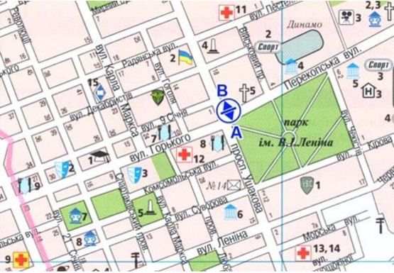 Схема рекламной плоскости по адресу Ушакова пр. - Перекопская ул. (BackLit)