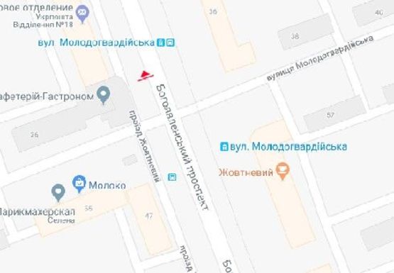 Схема рекламної площини за адресою Богоявленский пр., 45 (BackLit)