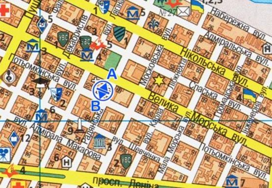 Схема рекламной плоскости по адресу Соборная ул.