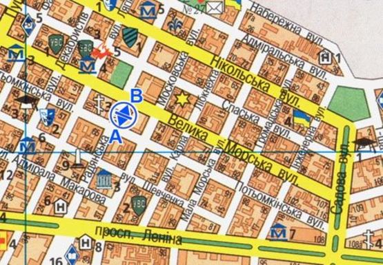 Схема рекламной плоскости по адресу Соборная ул.