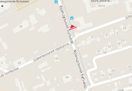 Схема рекламної площини за адресою Французький б-р., 49/51 (BackLit)