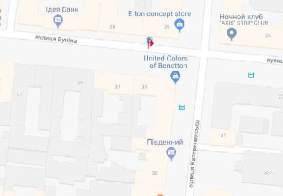 Схема рекламной плоскости по адресу Бунина ул., 28
