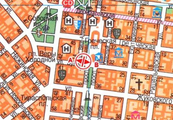 Схема рекламної площини за адресою Бунина ул., 40