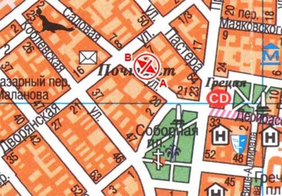 Схема рекламної площини за адресою Садовая ул., 13