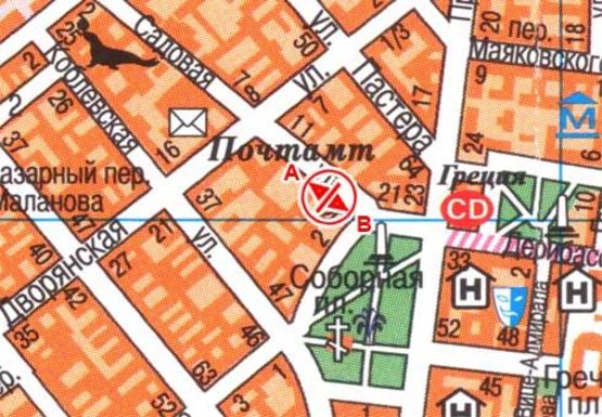 Схема рекламной плоскости по адресу Садовая ул., 20