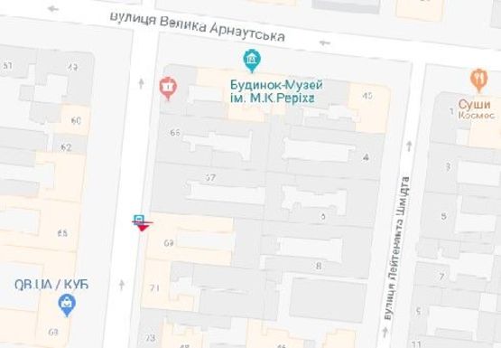 Схема рекламной плоскости по адресу Пушкинская ул., 69  остановка