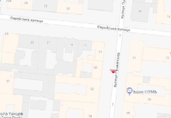 Схема рекламної площини за адресою Пушкинская ул., 30