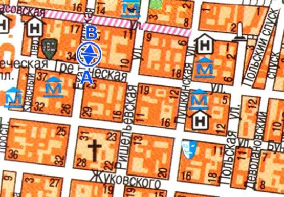 Схема рекламної площини за адресою Екатерининская ул., 23