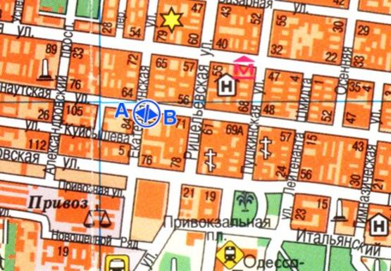 Схема рекламної площини за адресою М. Арнаутская ул. - Екатерининская ул., 87