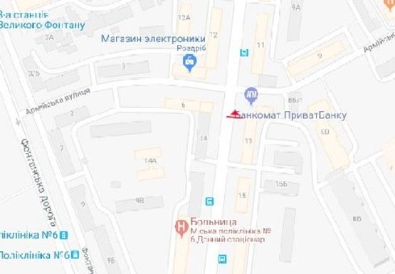 Схема рекламної площини за адресою Сегедская ул. №13 B