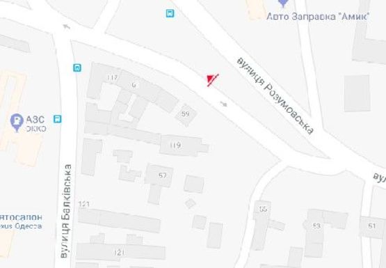 Схема рекламної площини за адресою Разумовская ул. (напротив центрального автовокзала) B (остановка)