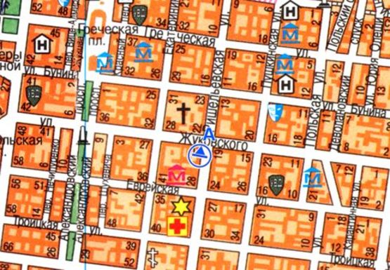 Схема рекламной плоскости по адресу Ришельевская ул., 26