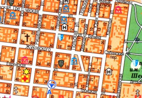 Схема рекламной плоскости по адресу Пушкинская ул.- Троицкая ул., 28