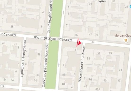 Схема рекламной плоскости по адресу Жуковского ул., 33 - Покровский пер.