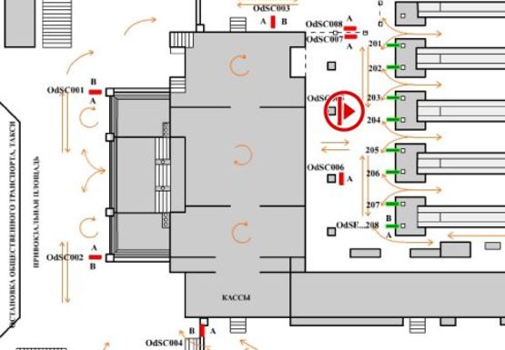 Схема рекламної площини за адресою Привокзальная пл.