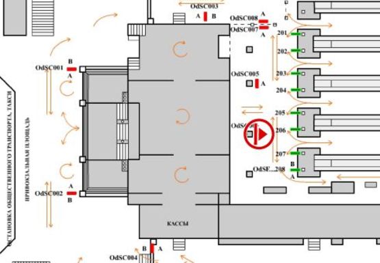 Схема рекламной плоскости по адресу Привокзальная пл.
